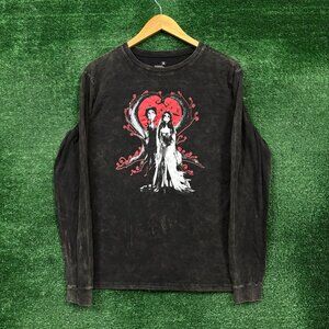 Corpse Bride Victor & Emily mineral wash long sleeve shirt, size Medium